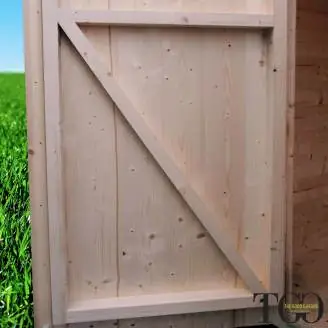 Abri en bois 1,5x1 m Lean-to Jack pour outils avec porte simple vitrée