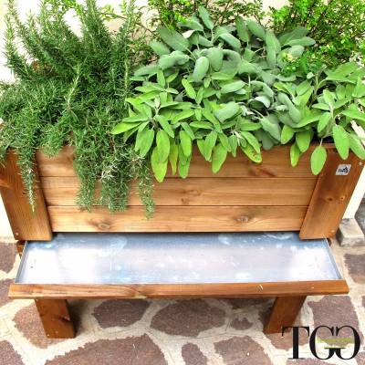 Accessoires. Plateau en métal pour jardinière GardenBox surélevée et au sol petite 82 x 44 cm détail 1640