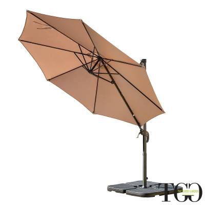 Parasol de jardin inclinable 3x3 en aluminium Positano