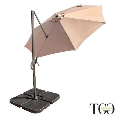 Parasol de jardin inclinable 3x3 en aluminium Positano