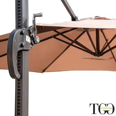 Parasol de jardin inclinable 3x3 en aluminium Positano