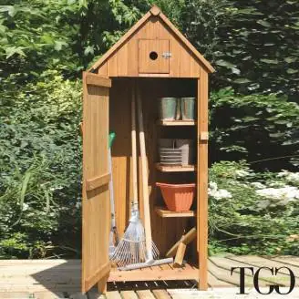 Armoire d'extérieur en bois Utile 3 - 77x54x197 Cm