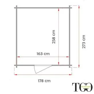 Abri de jardin en palettes en bois Fidan avec double porte 178x273 cm