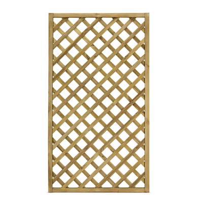 Caillebotis en bois imprégné autoclave Maille diagonale Trendy 90x180 cm Couleur naturelle