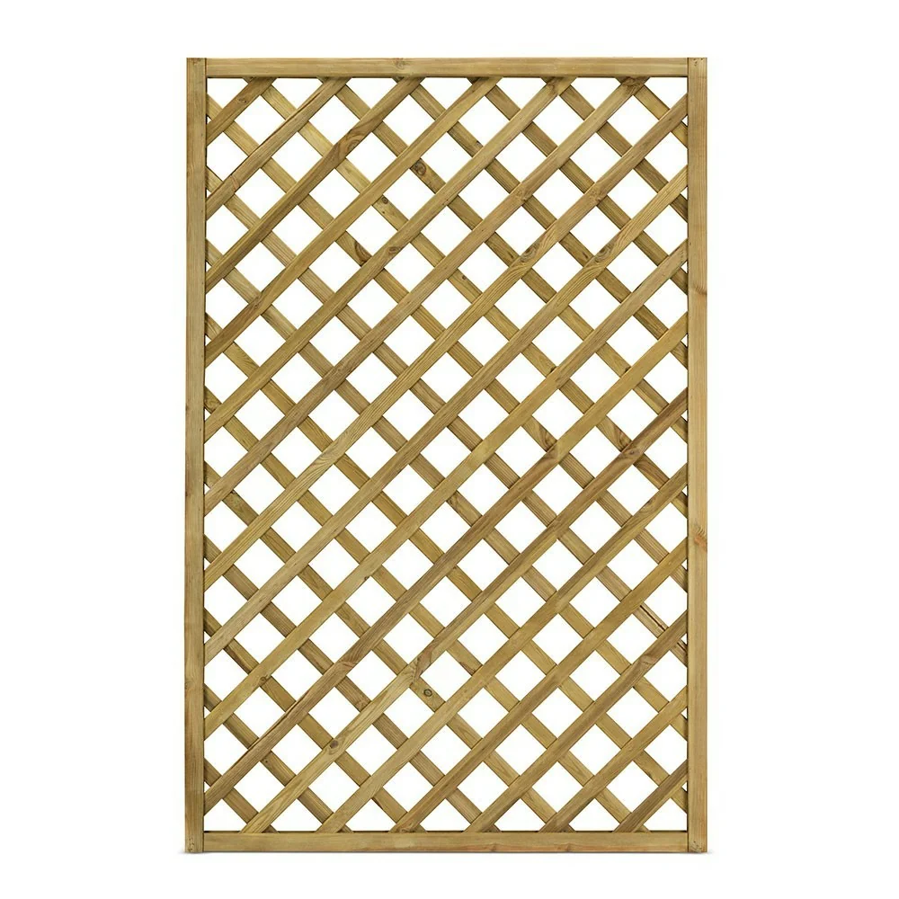 Caillebotis en bois imprégné autoclave Maille diagonale Trendy 120x180 cm Couleur naturelle