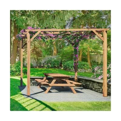 Happytime Table de pique-nique en bois 25 mm Ensemble de jardin à bière pour jardin et terrasse 180 x 150 x 70 cm