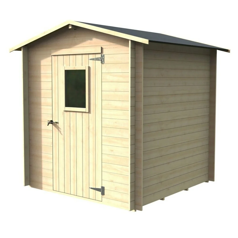 Maison en bois 2x2 Wanda - Coffre à outils en bois avec porte et fenêtre