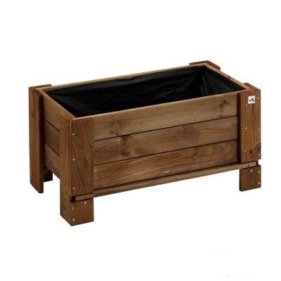 Jardinière d'extérieur en bois GardenBox au sol petite taille coloris marron 81 x 44 x 40 cm