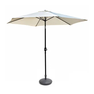 Parasol d'extérieur inclinable Amalfi 3x3 en aluminium avec base