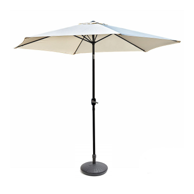 Parasol d'extérieur inclinable Amalfi 3x3 en aluminium avec base