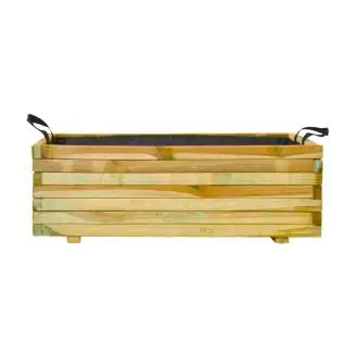 Jardinière en bois Mirabell pour extérieur 40x90 h.30,5 cm couleur naturelle