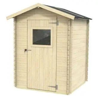 Maison en bois Fausta avec porte-fenêtre simple 146x130 cm