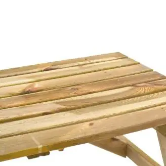 Happytime Banc en bois 25 mm Table de pique-nique Ensemble de jardin à bière pour jardin et terrasse 180 x 150 x 70 cm