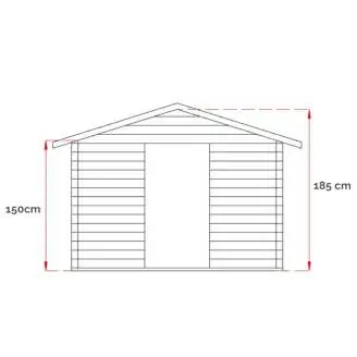 Maisons en bois - Mario 146X130 Maison de jardin en bois avec...