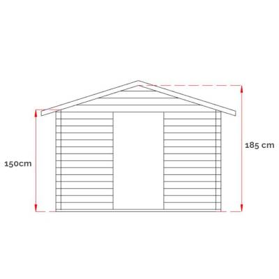 Maisons en bois - Mario 146X130 Maison de jardin en bois avec...