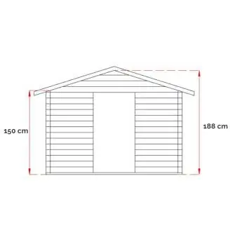 Maisons en bois - Franco 178X218 cm Maison de jardin en bois avec...