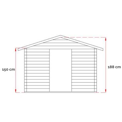 Abri de jardin en bois Franco 178X218 cm Abri de jardin avec porte simple aveugle - SOL EXCLU