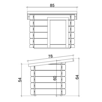 Mobilier d'extérieur - Niche d'extérieur en bois LAILA 77x60 cm