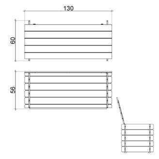 Coffre en bois pour extérieur Giove 130X60X54H cm