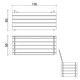 Coffre Coffre en bois pour extérieur Giove 130X60X54H CM