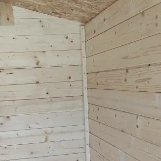 Maison de jardin en bois Carlotta 3x3 m avec porte à double fenêtre - PLANCHER EN OPTION