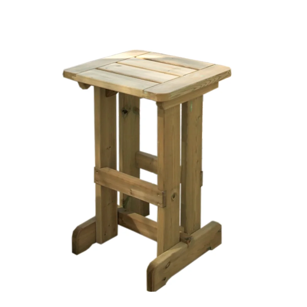 Mobilier d'extérieur - Tabouret haut d'extérieur en bois Rex 40x45x h8...