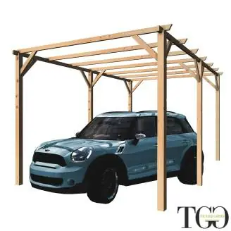 Pergola en bois 3x5 pour extérieur et jardin en pin massif imprégné en autoclave Pergola 300x500 cm