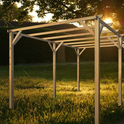 Pergolas et Gazebos - Pergola en bois 3x5 pour extérieur et jardin en P...