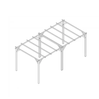 Pergolas et Gazebos - Pergola en bois 3x6 pour extérieur et jardin en Pi...