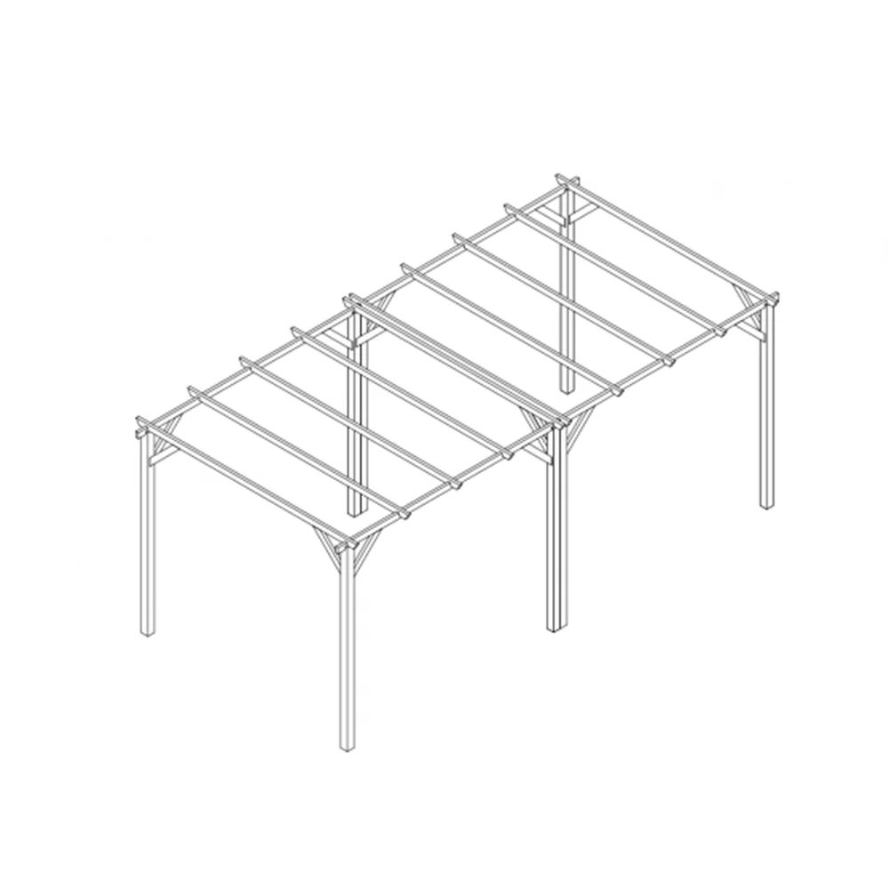 Pergolas et Gazebos - Pergola en bois 3x6 pour extérieur et jardin en Pi...