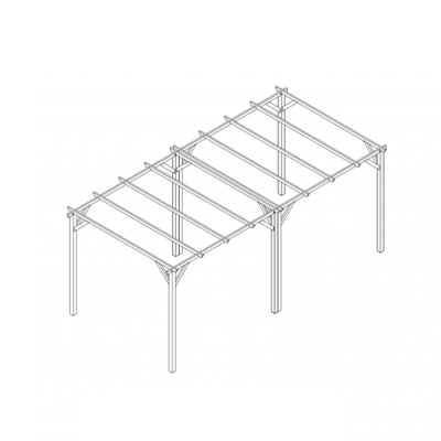 Pergolas et Gazebos - Pergola en bois 3x6 pour extérieur et jardin en Pi...