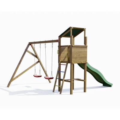 Aire de jeux en bois autoclavée Playland Swing TGG Play