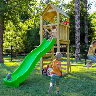 Aire de jeux de jardin en bois autoclavée Playland Jumpy TGG Play