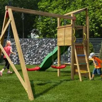 Aire de jeux en bois autoclavée Playland FlipFlop TGG Play