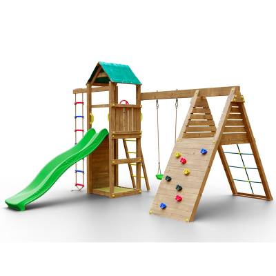 Aire de jeux de jardin en bois autoclavée Woody Gym TGG Play