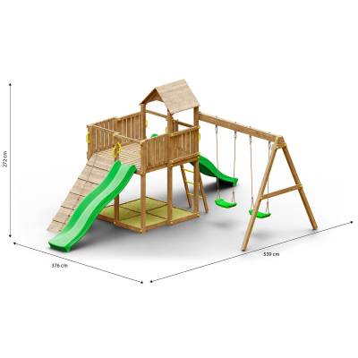 Aire de jeux en bois autoclavée Woody Tree House TGG Play