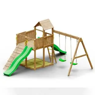 Aire de jeux en bois autoclavée Woody Tree House TGG Play