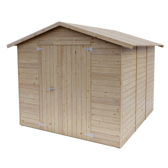 Abri de jardin adossée Lady 2.5x3 personnalisable, épaisseur 19mm