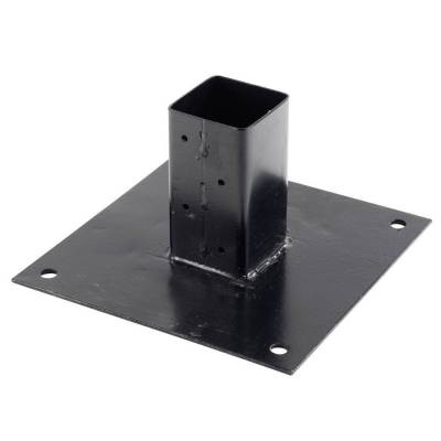 Support de poteau 6x6cm en acier noir