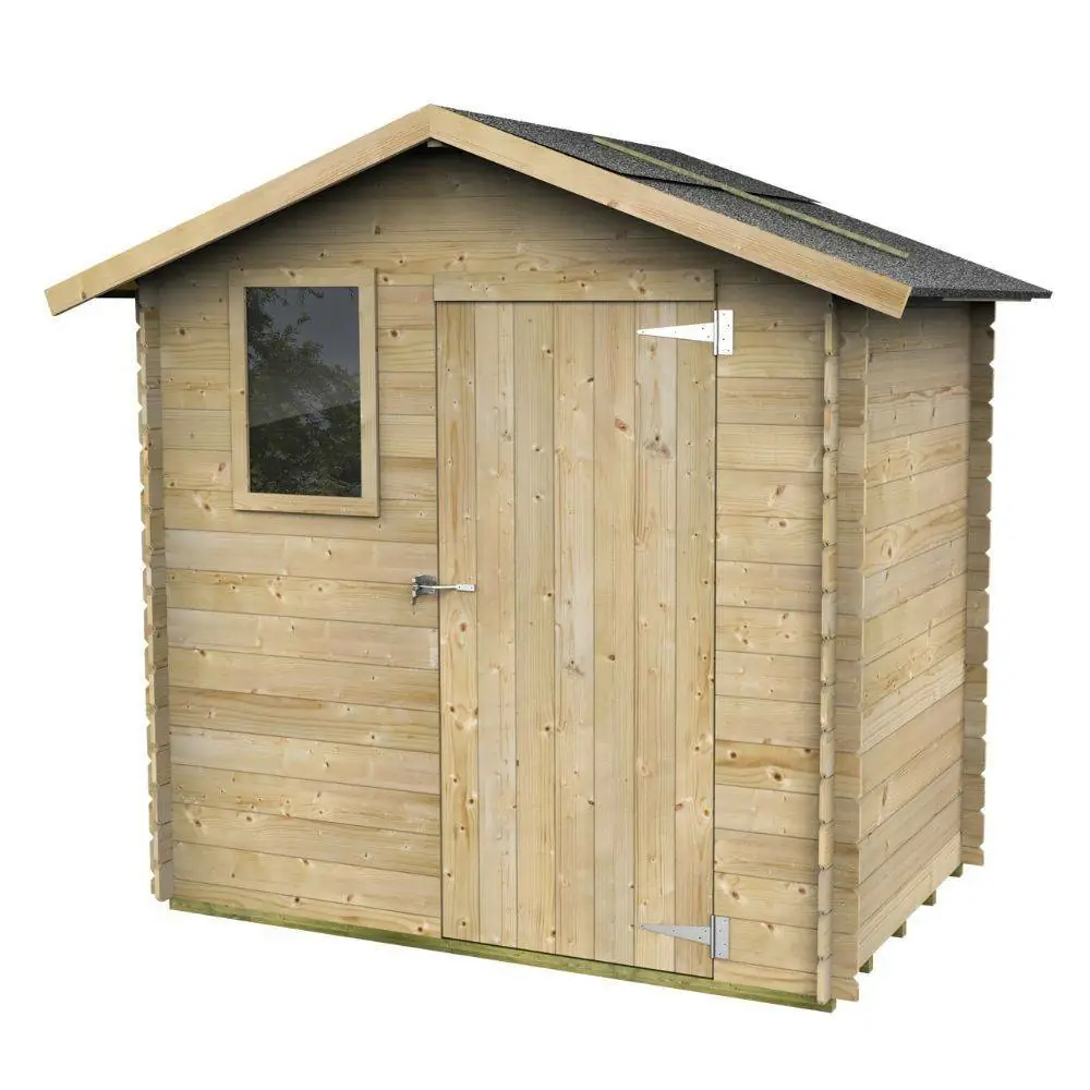 Abri de jardin en bois Liana 198x130cm pour outils avec porte simple et fenêtre