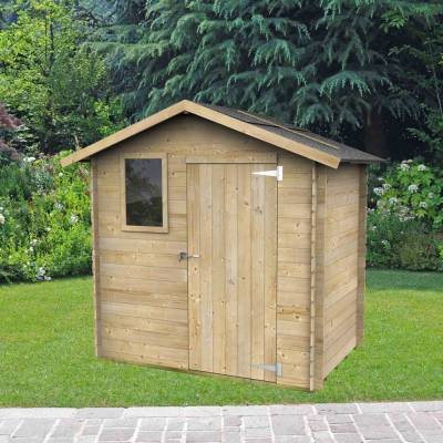 Abri de jardin en bois Liana 198x130cm pour outils avec porte simple et fenêtre