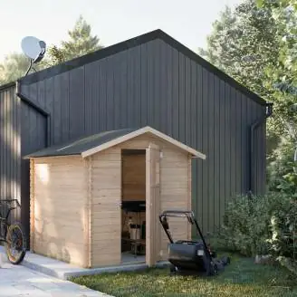 Maison en bois Debora 2x2 avec porte-fenêtre simple