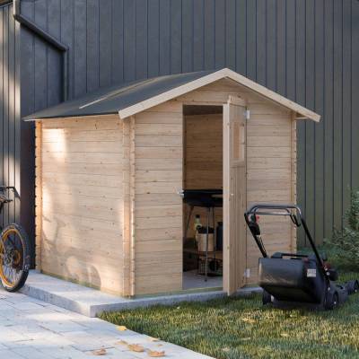 Maison en bois Debora 2x2 avec porte-fenêtre simple