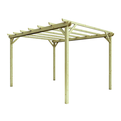 Pergola en bois 3x4 pour extérieur et jardin en bois de conifère imprégné en autoclave