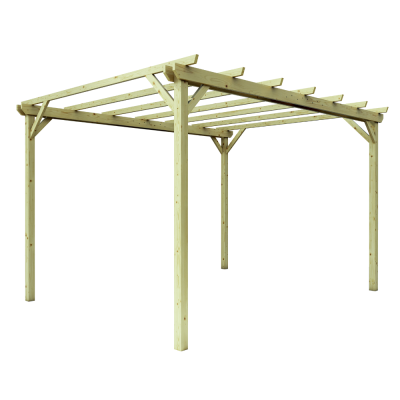 Pergola en bois 3x4 pour extérieur et jardin en bois de conifère imprégné en autoclave