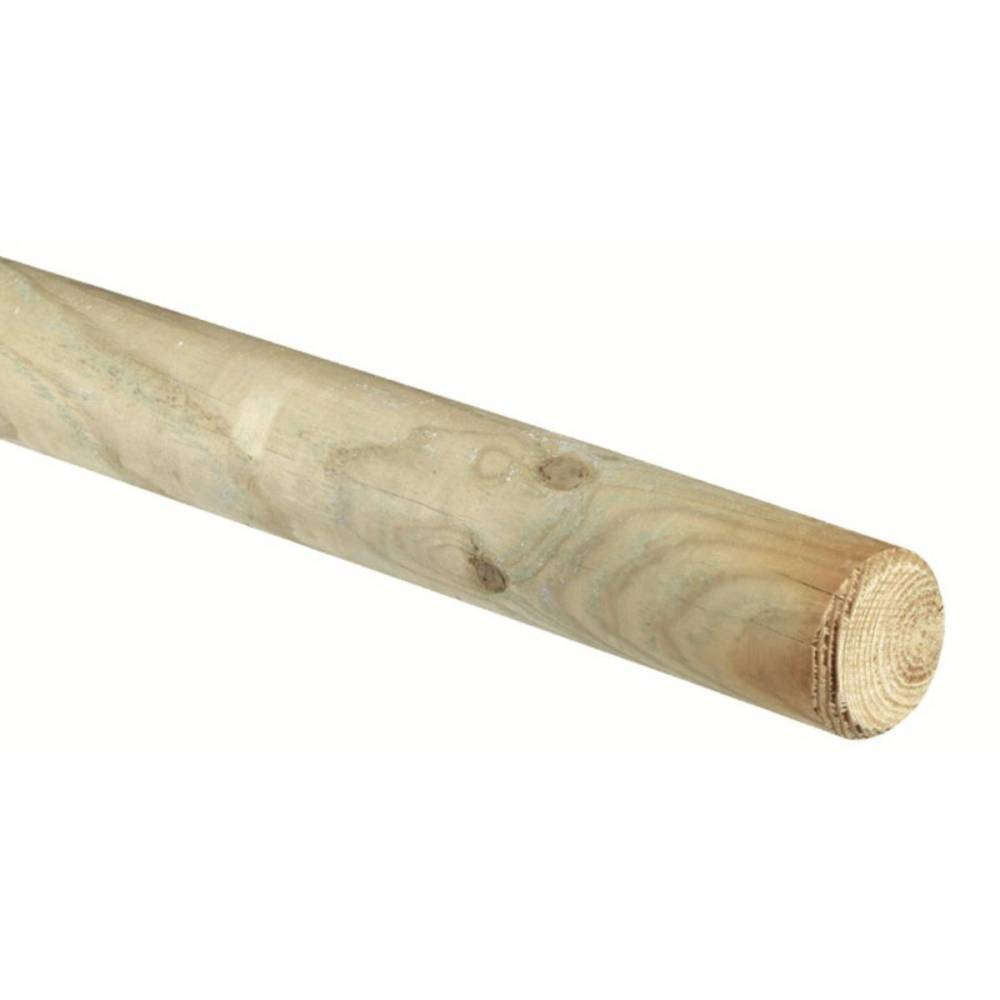 Poteau rond 8x300 cm en bois imprégné en autoclave