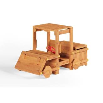 Véhicule en bois pour enfants Fungoo Garden Buggy aire de jeux de jardin couleur teck