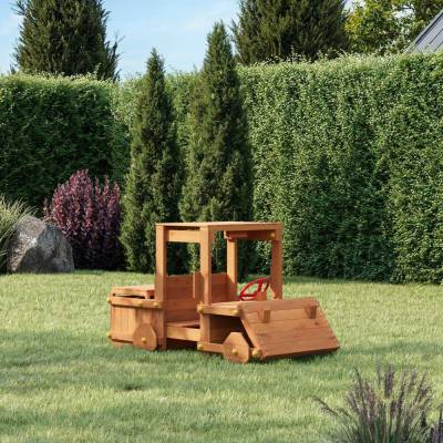 Véhicule en bois pour enfants Fungoo Garden Buggy aire de jeux de jardin couleur teck