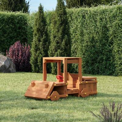 Véhicule en bois pour enfants Fungoo Garden Buggy aire de jeux de jardin couleur teck